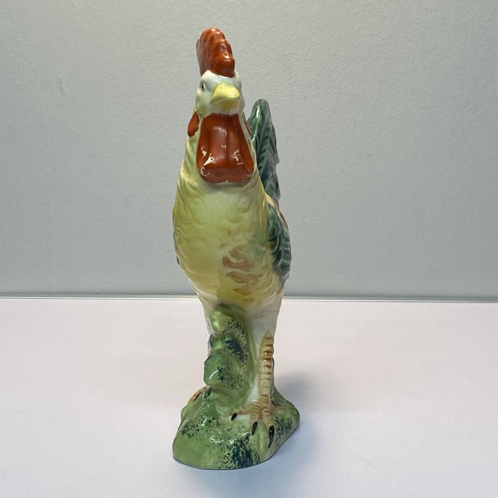 Vintage MCM Ceramic Rooster Hand Painted Figurine Farmhouse Kitsch Cottage 8” - Picture 3 of 14